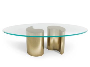 ARP - Oval wood and glass living room table by ETRO Home Interiors - view 2